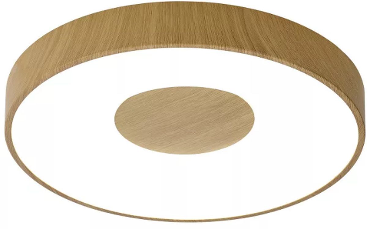 Mantra Coin Redondo plafón 1x80 W blanco-madera 7565