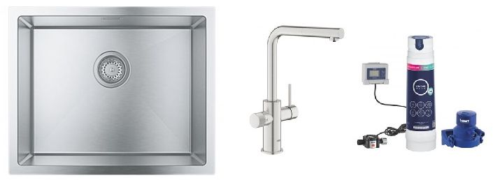 Conjunto grifo para filtro de agua Grohe Blue 30601DC0, filtro para fregadero Grohe Blue 40875000, 31726SD0