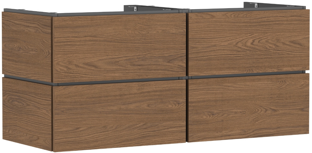 Hansgrohe Xilesa E armario 137.5x55x62 cm suspendido, para lavabo roble 54306550