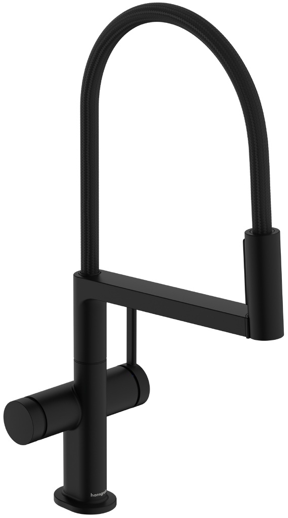 Hansgrohe Talis Select M54 PowderSpray grifo de cocina de pie negro 72861670