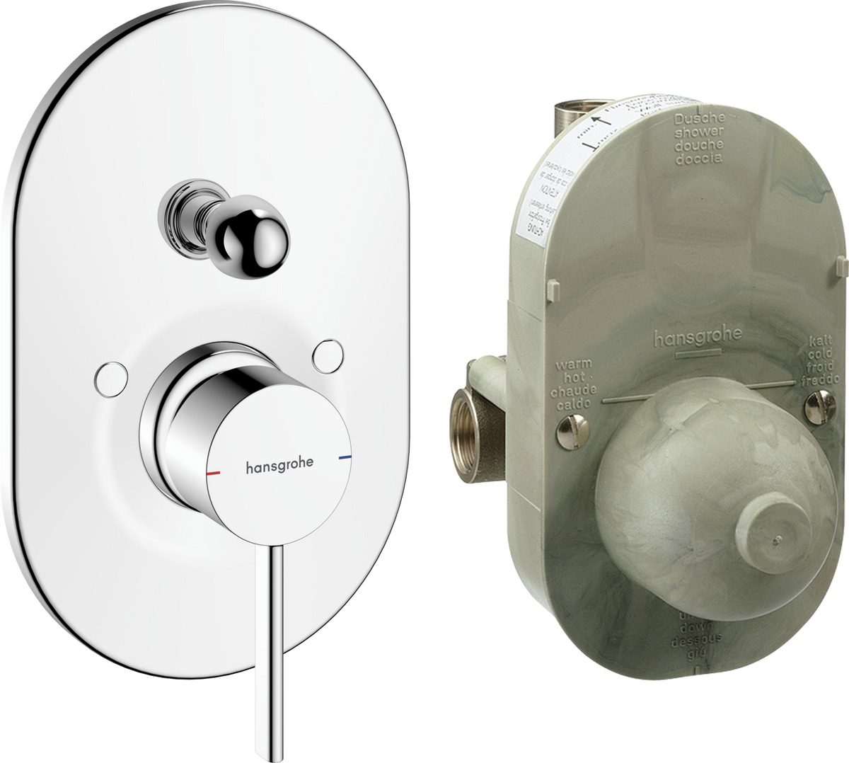 Hansgrohe Zesis S grifo de bañera y ducha empotrado cromo 74418000