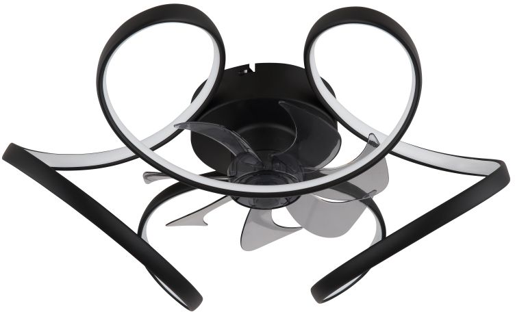 Globo Lighting Travo lámpara de techo con ventilador 1x30 W negro 03638