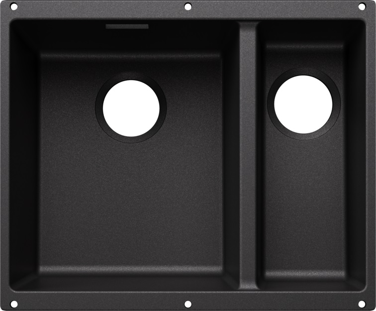 Blanco Subline 340/160-U fregadero de granito 52.5x40 cm negro 527818