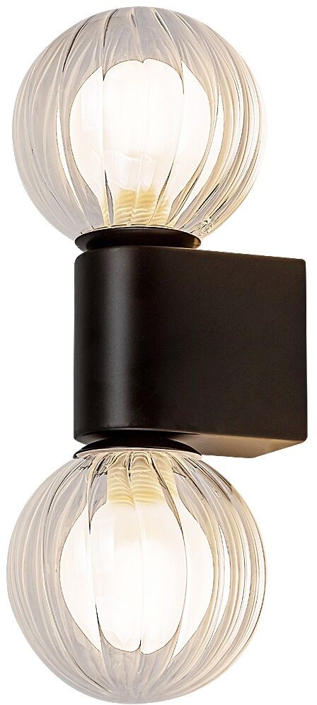 Rabalux Colzar lámpara de pared 2x3.5 W negro-transparente 75022