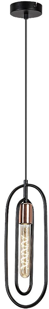 Rabalux Rovier lámpara colgante 1x40 W negro-cobre 72263