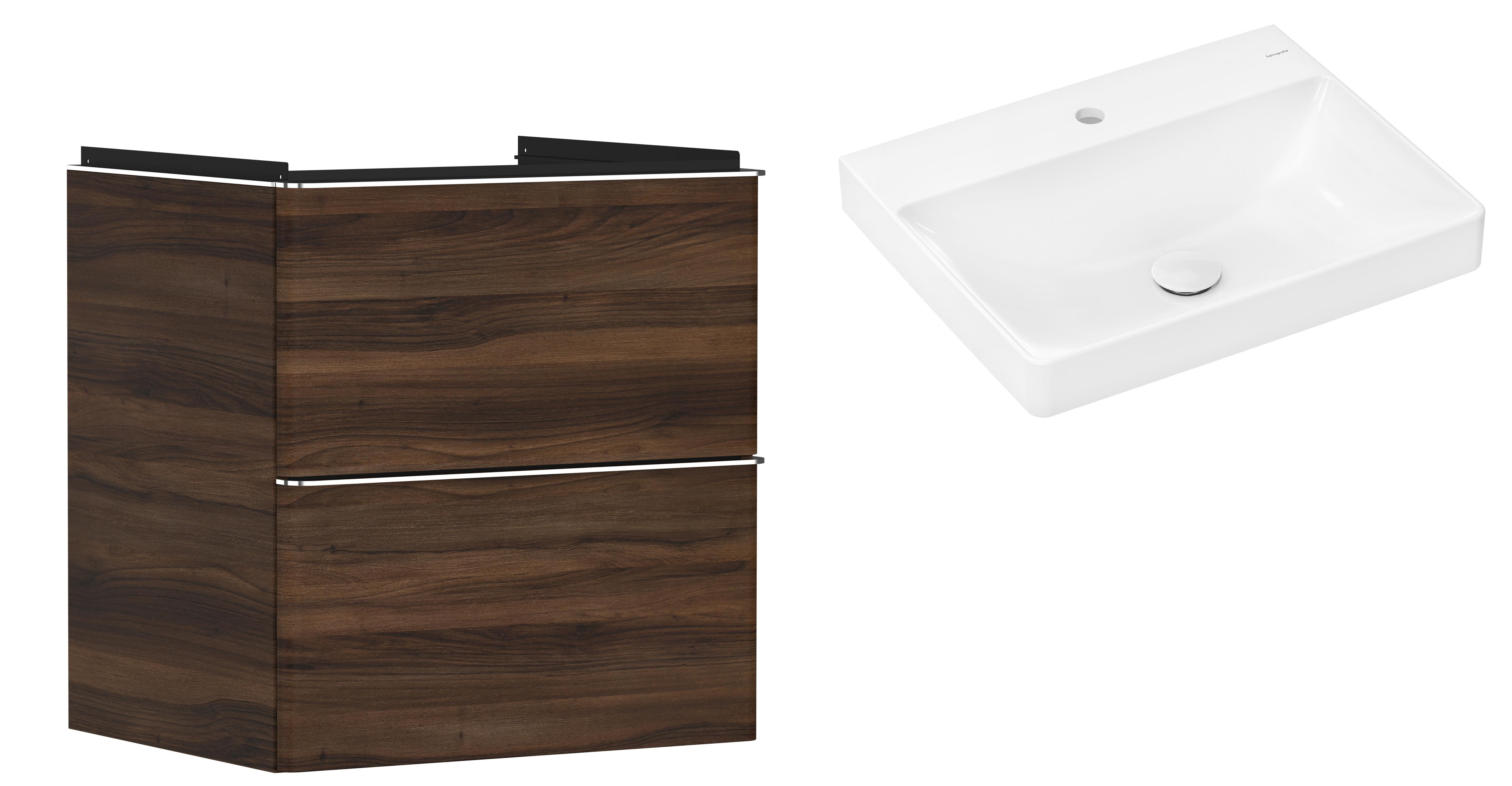 Conjunto armario Hansgrohe Xelu Q 54026000, lavabo Hansgrohe Xelu Q 61016450