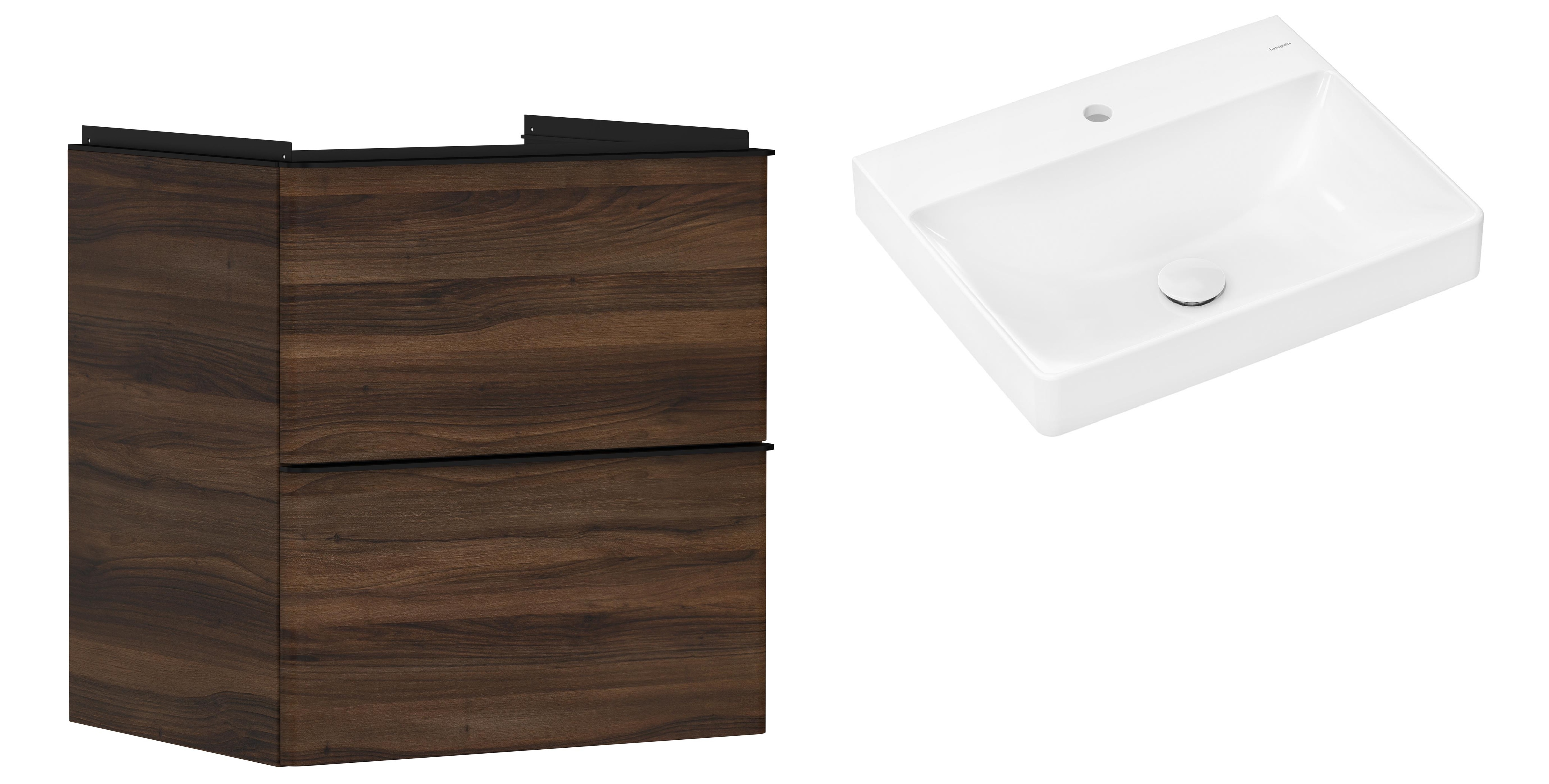 Conjunto armario Hansgrohe Xelu Q 54026670, lavabo Hansgrohe Xelu Q 61016450