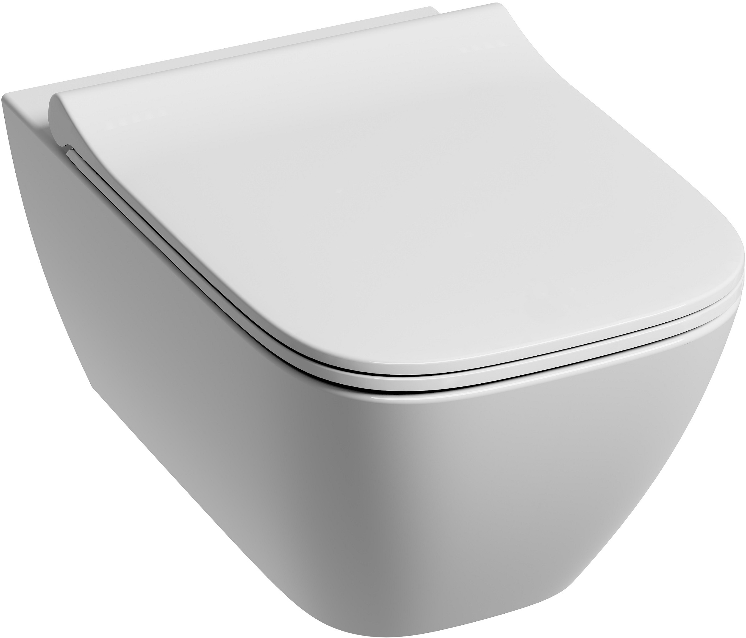 Conjunto taza de inodoro Geberit Smyle Square 500.208.01.8, tapa de inodoro Geberit Smyle Square 500.240.01.1