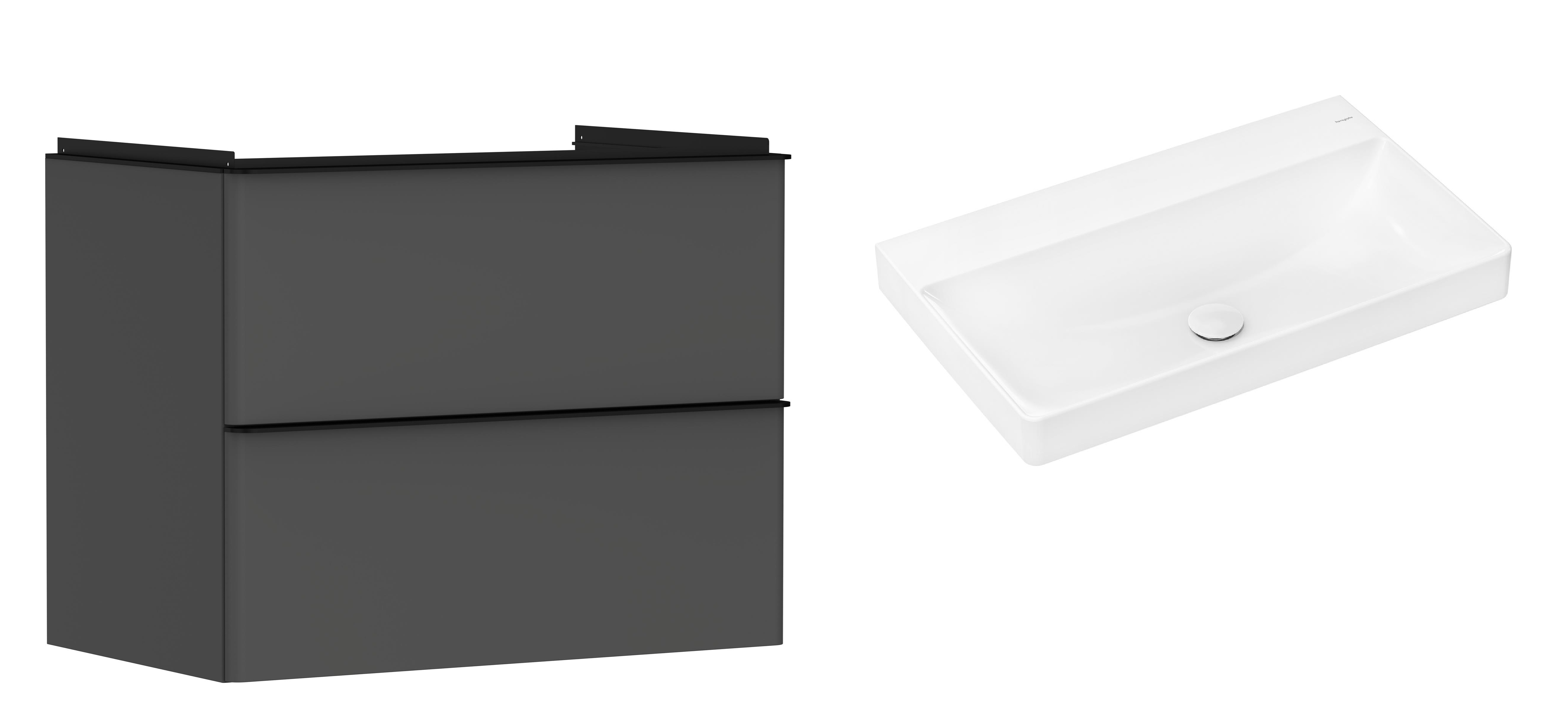 Conjunto armario Hansgrohe Xelu Q 54028670, lavabo Hansgrohe Xelu Q 61021450