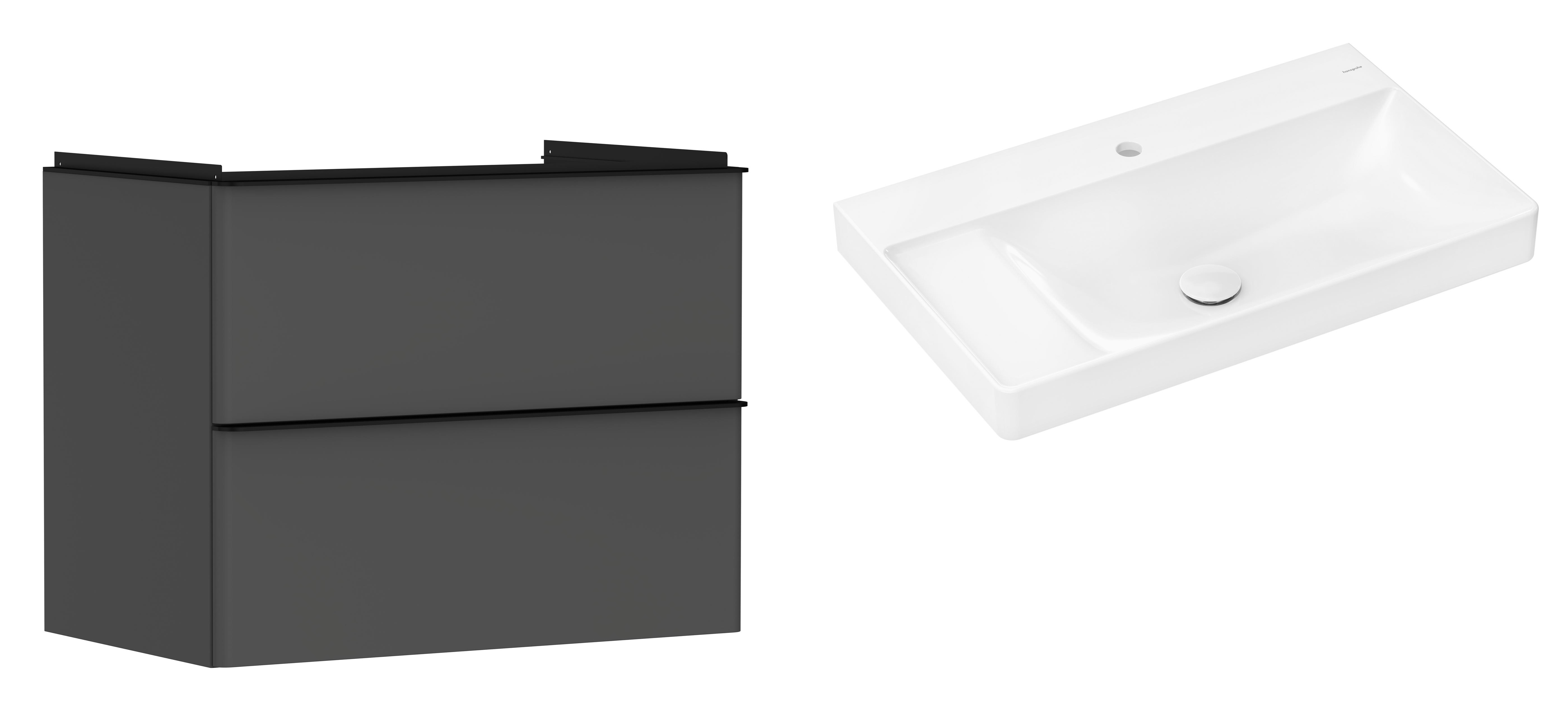 Conjunto armario Hansgrohe Xelu Q 54028670, lavabo Hansgrohe Xelu Q 61030450