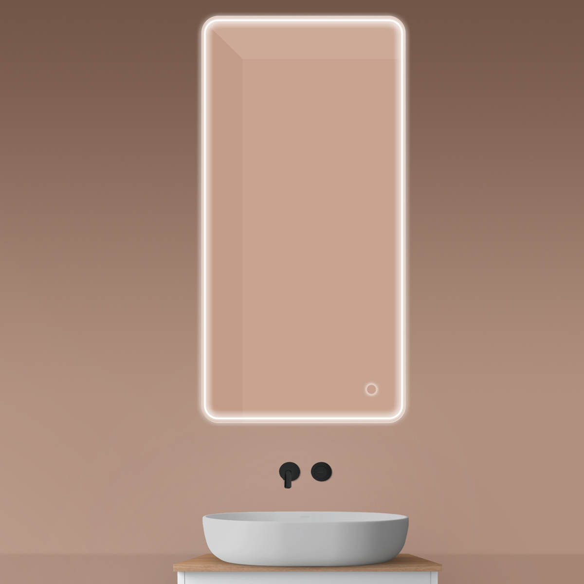 Oltens Nordlis espejo 60x120 cm rectangular con iluminación con lámina calefactora 64118000