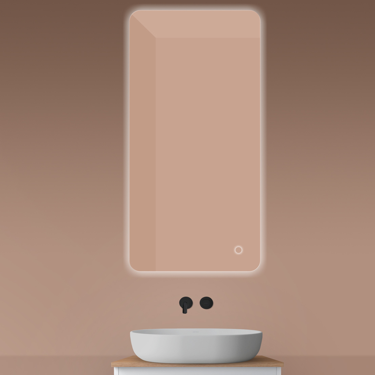 Oltens Nordlis espejo 60x120 cm rectangular con iluminación con lámina calefactora 64121000