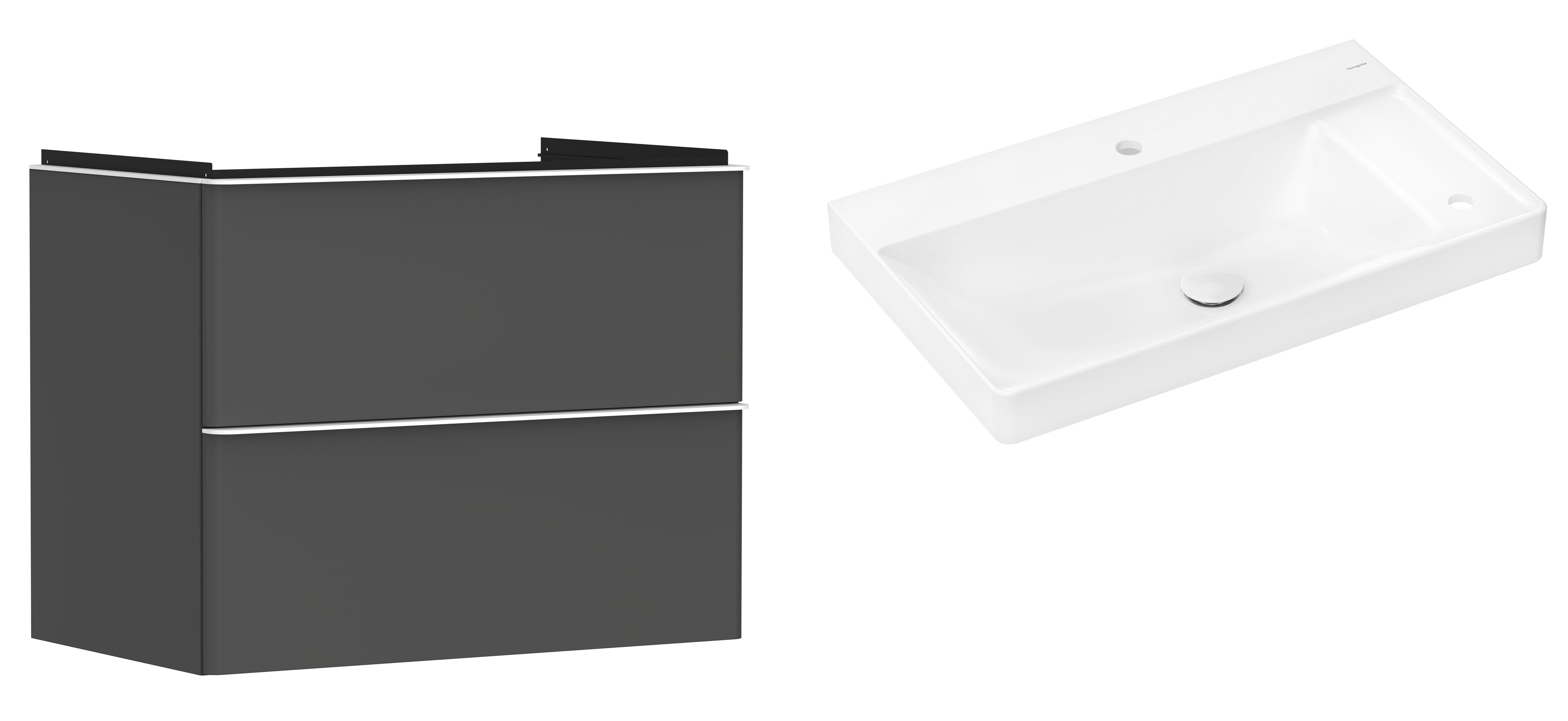 Conjunto armario Hansgrohe Xelu Q 54028700, lavabo Hansgrohe Xelu Q 61025450