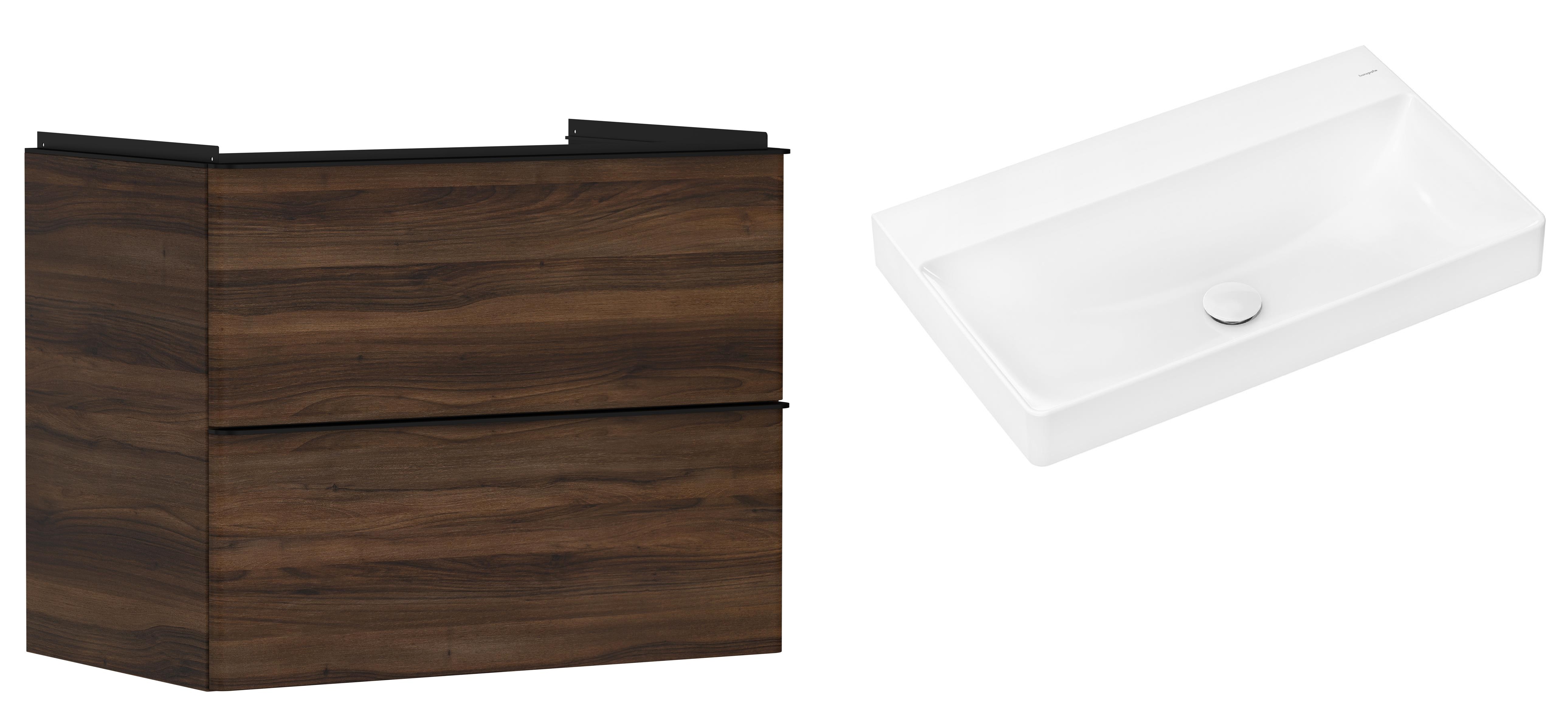 Conjunto armario Hansgrohe Xelu Q 54030670, lavabo Hansgrohe Xelu Q 61021450