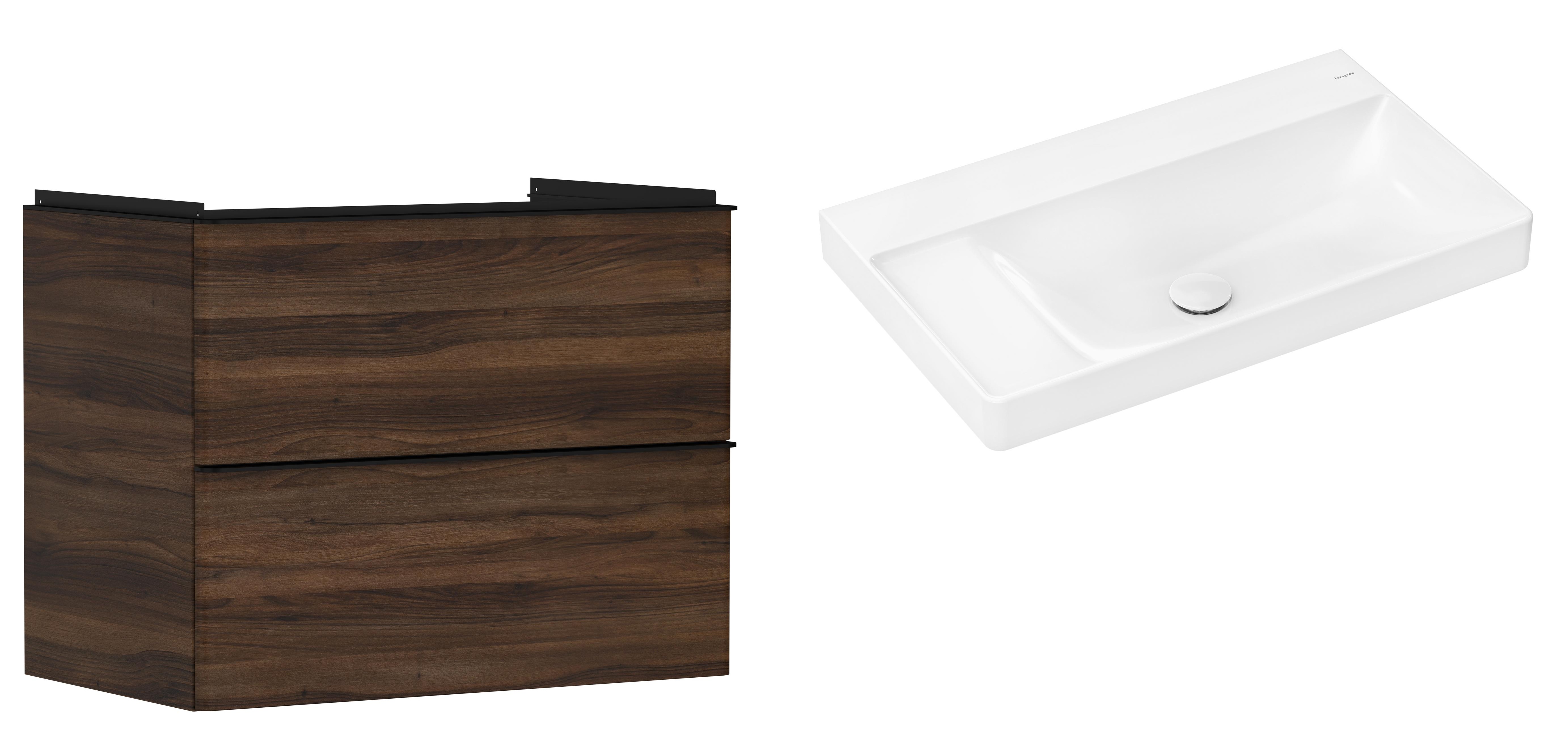 Conjunto armario Hansgrohe Xelu Q 54030670, lavabo Hansgrohe Xelu Q 61032450