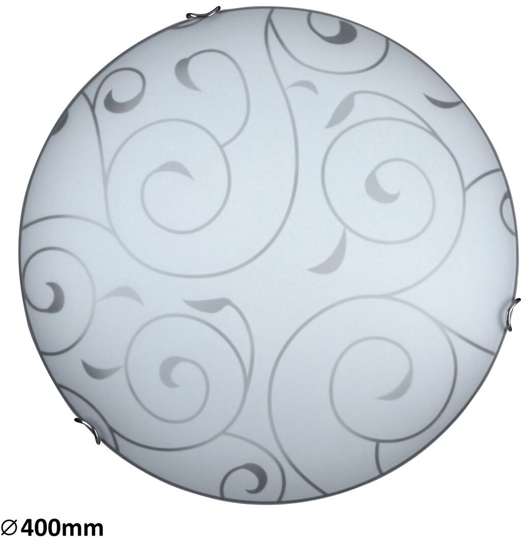 Rabalux Harmony plafón 2x60 W blanco-cromo-patrón 3853