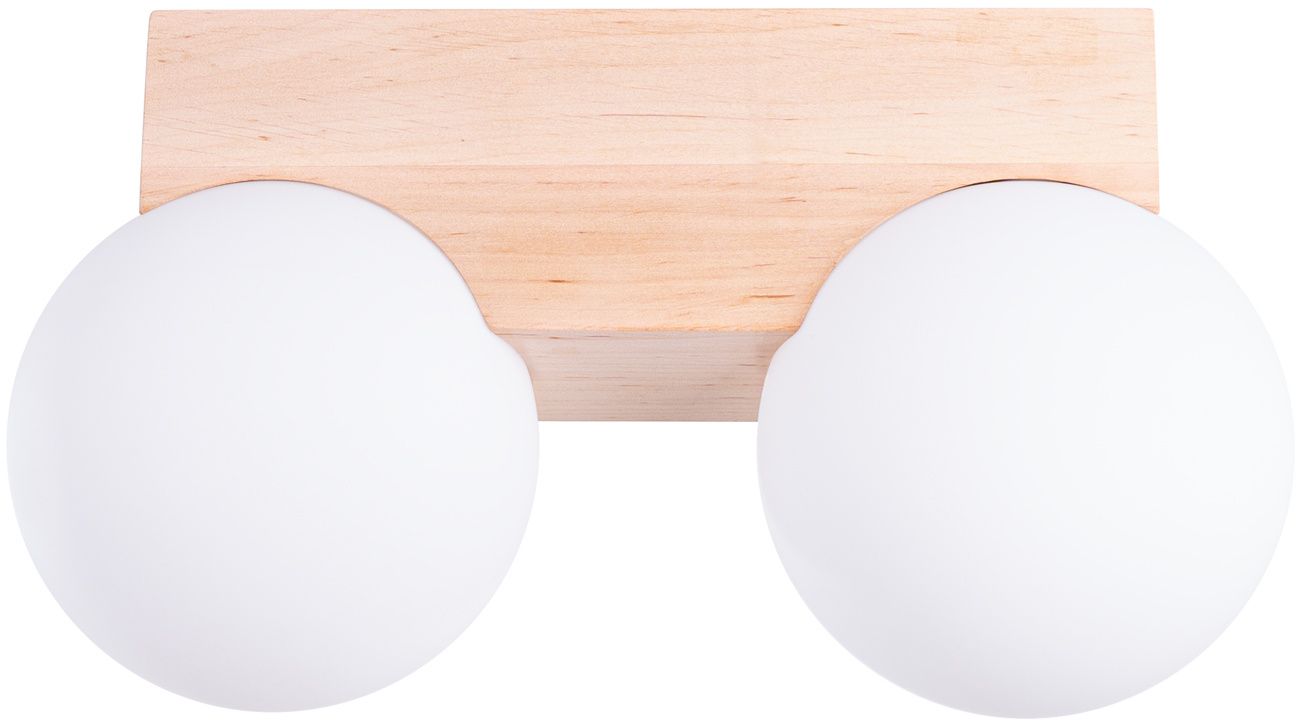 Sollux Lighting Bulbo lámpara de techo 2x8 W blanco-madera SL.1683
