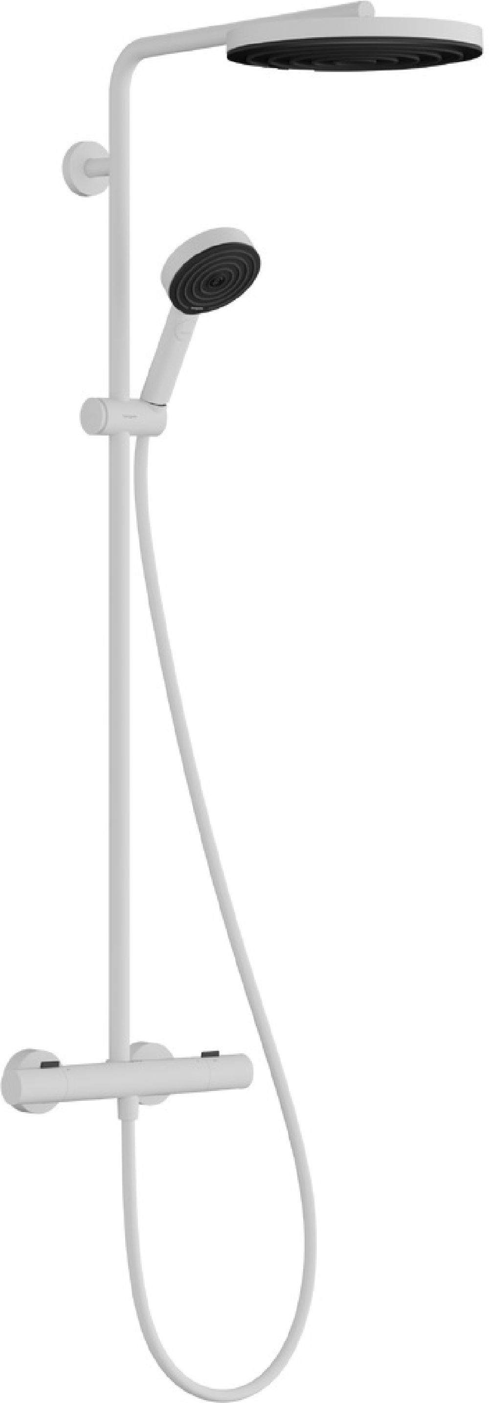 Hansgrohe Pulsify S Puro conjunto bañera/ducha a pared con rociador con efecto lluvia blanco 24237700