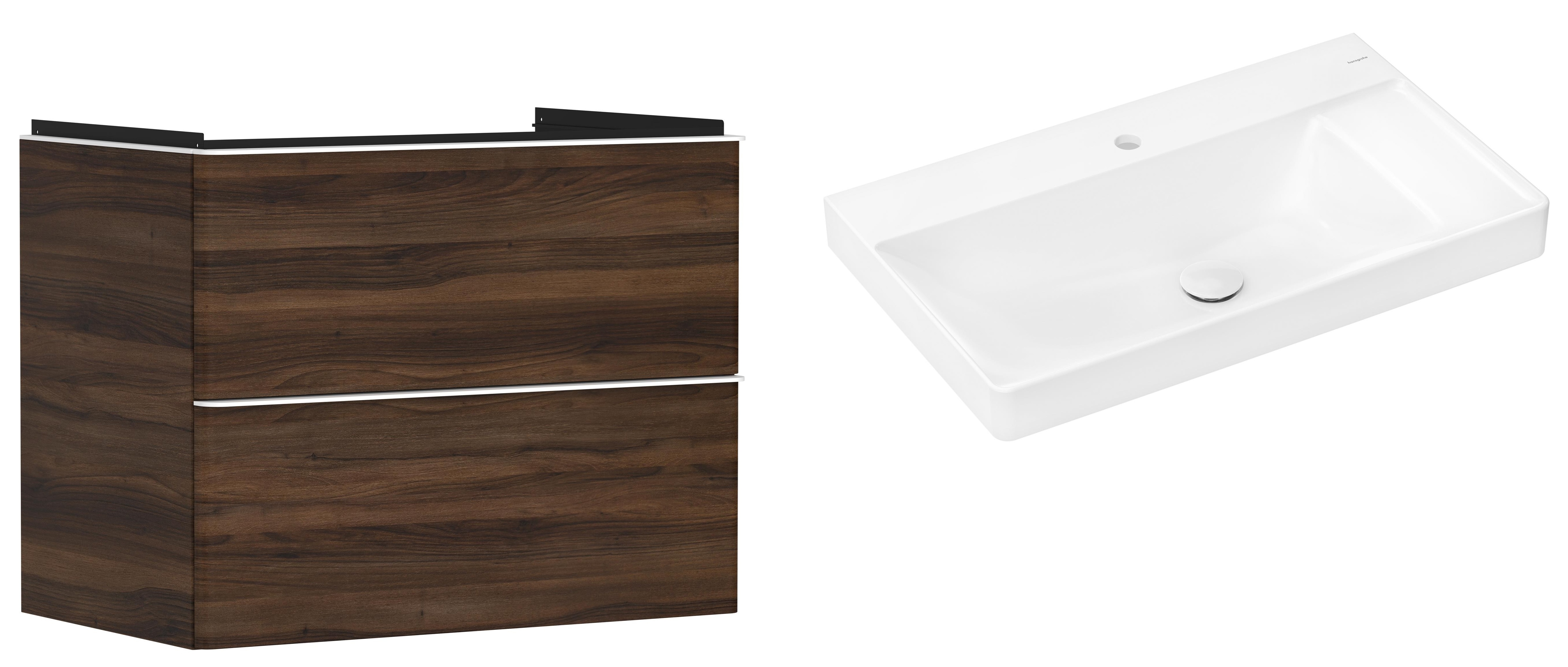 Conjunto armario Hansgrohe Xelu Q 54030700, lavabo Hansgrohe Xelu Q 61024450