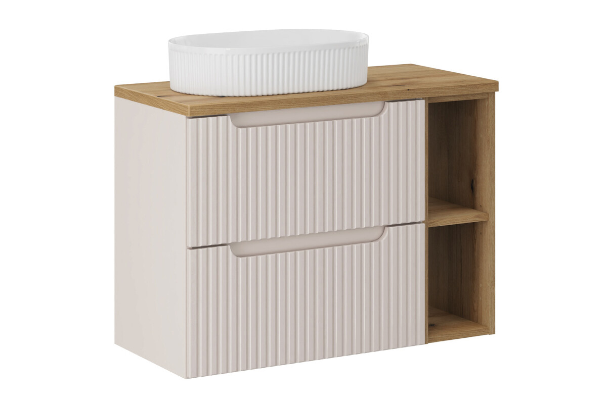 Conjunto armario Comad Nova Cashmere NOVA CASHMERE 82-60-2S, lavabo Comad Beyond BEYOND 5 WHITE ( E-6564 ), NOVA OAK 81-20-39, NOVA OAK A 89-80