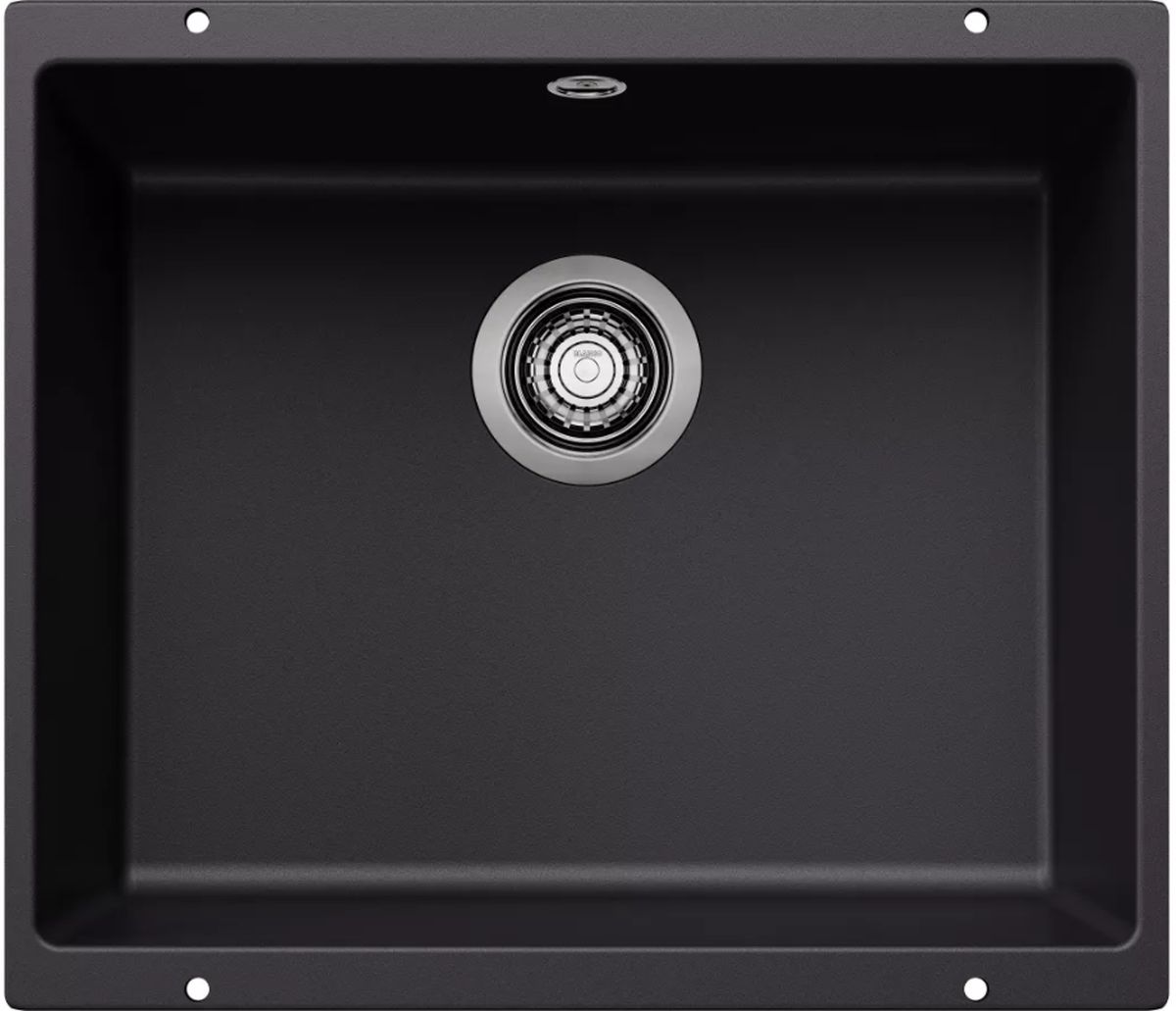 Blanco Rotan 500-U fregadero de granito 50x40 cm negro 526098