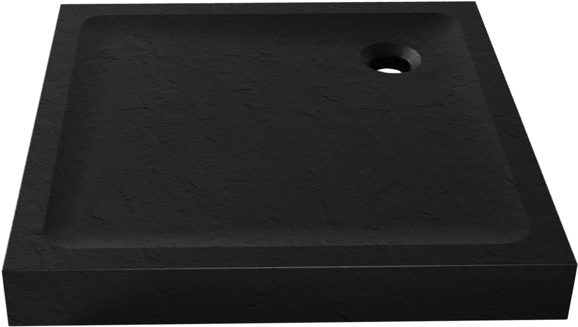 New Trendy Mild Stone plato de ducha cuadrado 80x80 cm negro B-0562