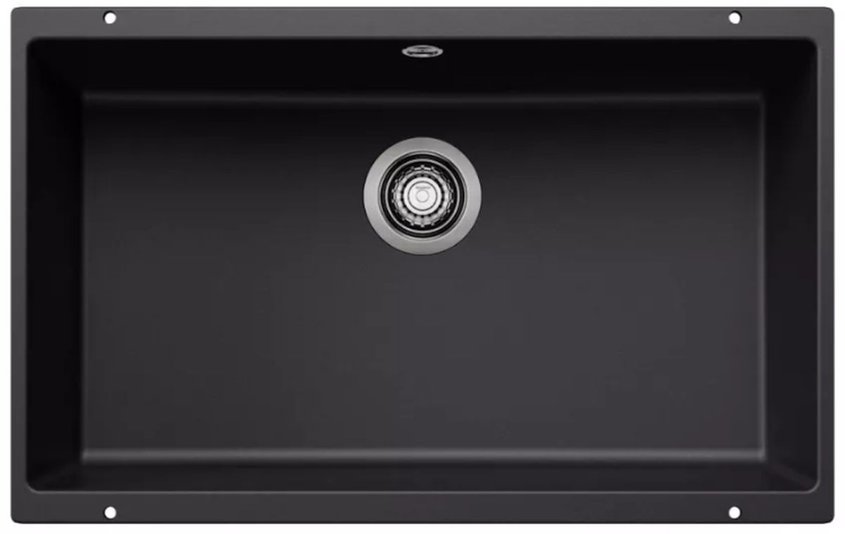 Blanco Rotan 700-U fregadero de granito 70x40 cm negro 526099