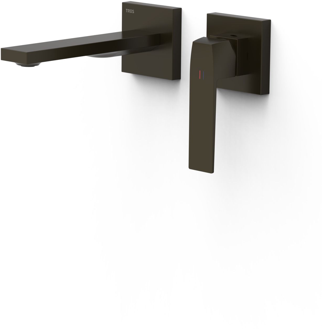 Tres Slim Exclusive grifo para lavabo empotrado negro 20230021KMB