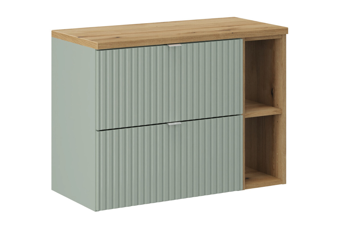 Conjunto armario Comad Line Reed Green LINE REED GREEN D 82-60-2S, armario Comad Nova Oak NOVA OAK 81-20-39, NOVA OAK A 89-80