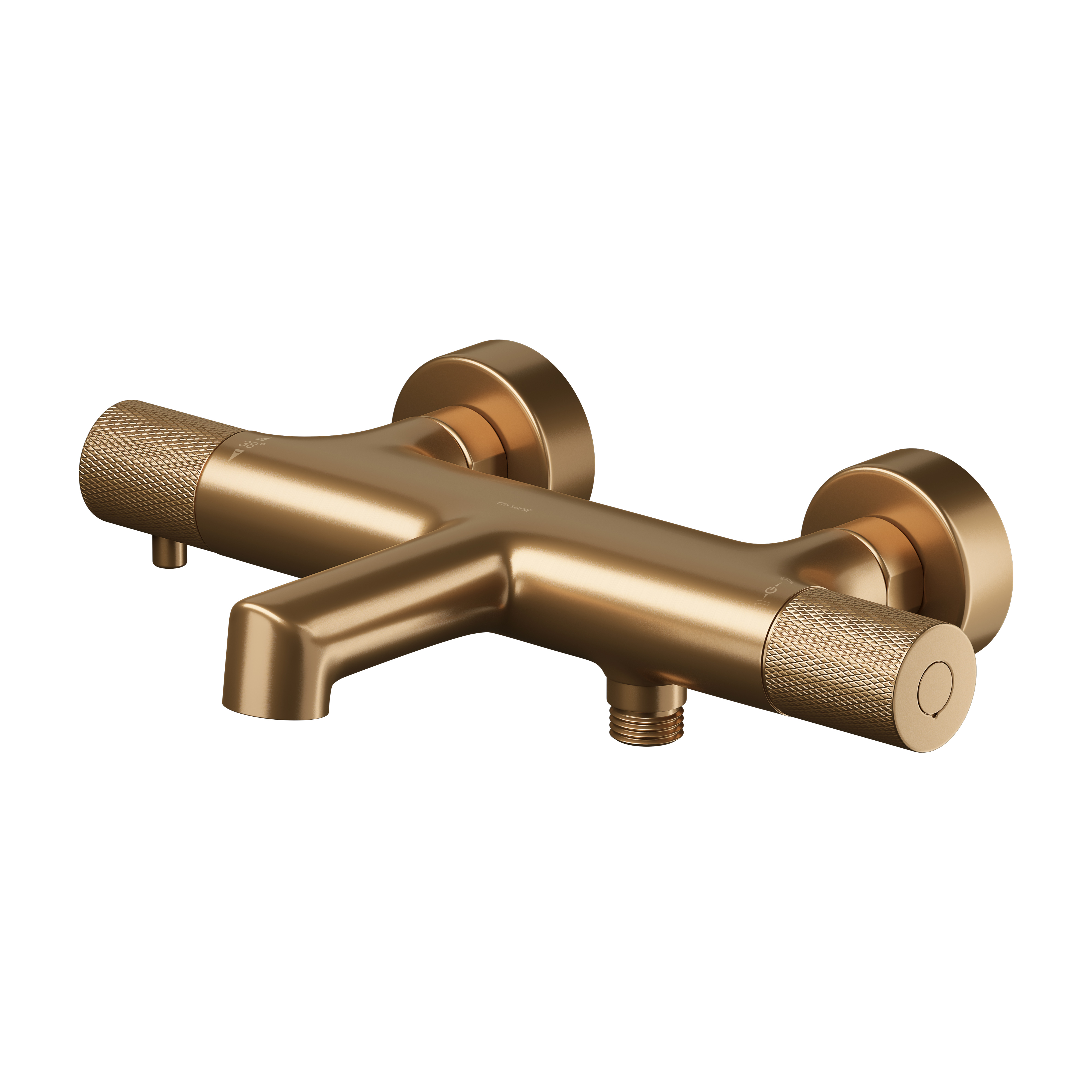 Cersanit Zen grifo de bañera y ducha a pared con termostato cobre S951-796