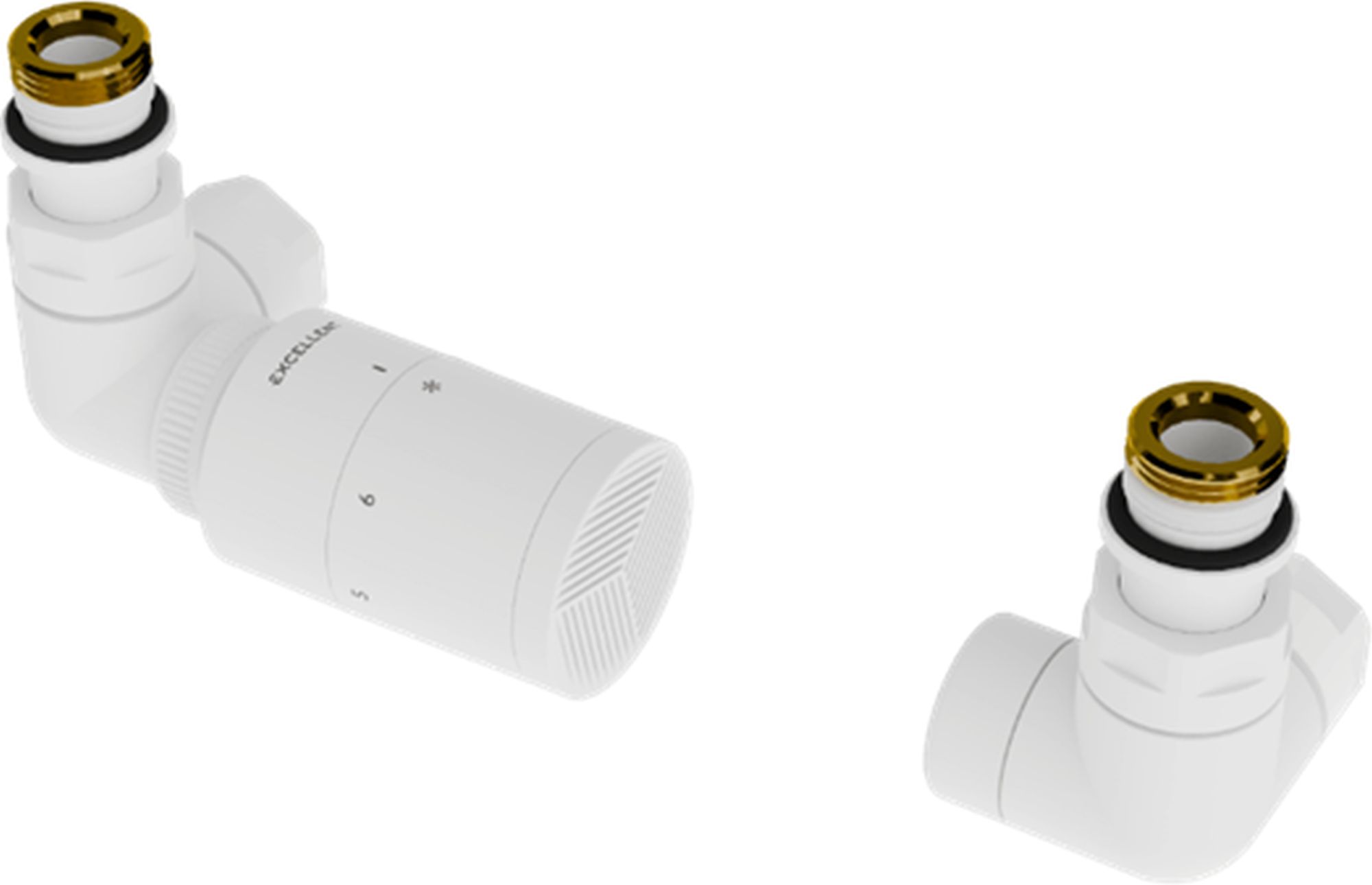 Excellent Caldo válvula triaxial termostática blanco GREX.CA20.L.TT.WH