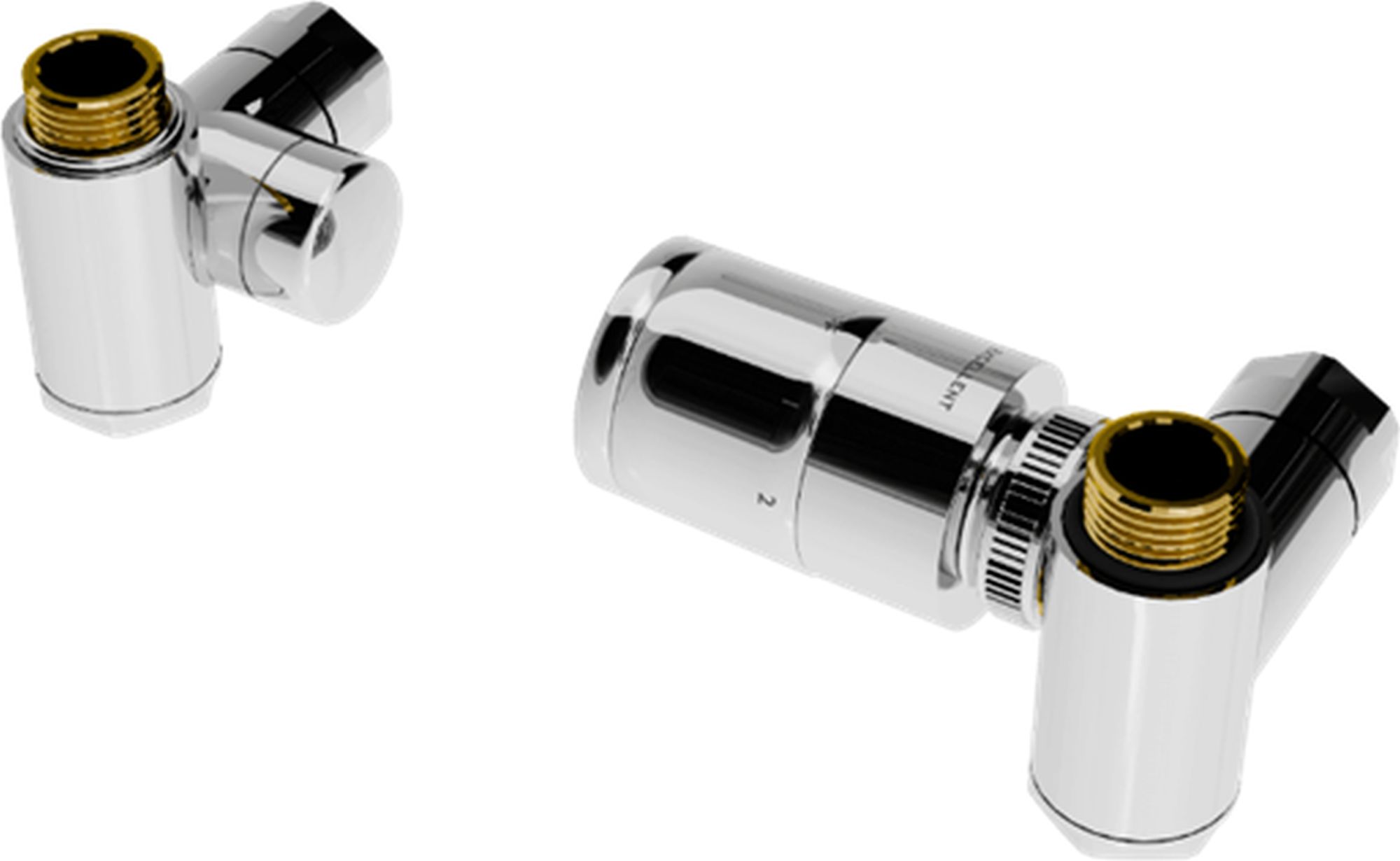 Excellent Caldo válvula triaxial termostática cromo GREX.CA10.P.TTG.CR