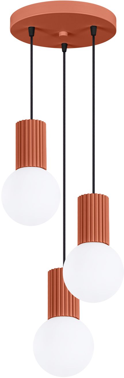 Sollux Lighting Halo lámpara colgante 3x8 W blanco-rojo SL.1730