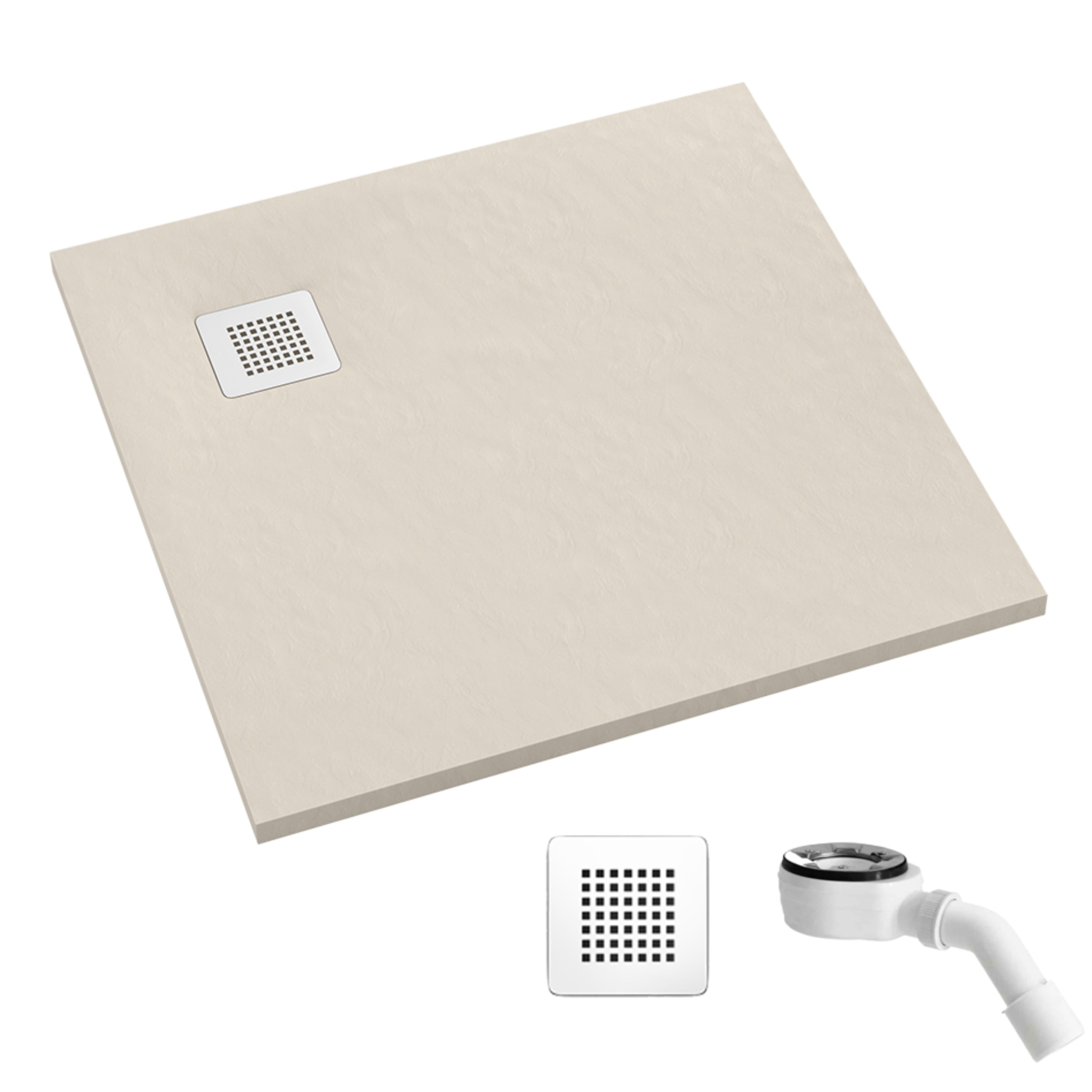Schedpol Kalait Cashmere Stone plato de ducha cuadrado 90x90 cm beige 33101PKSTM2
