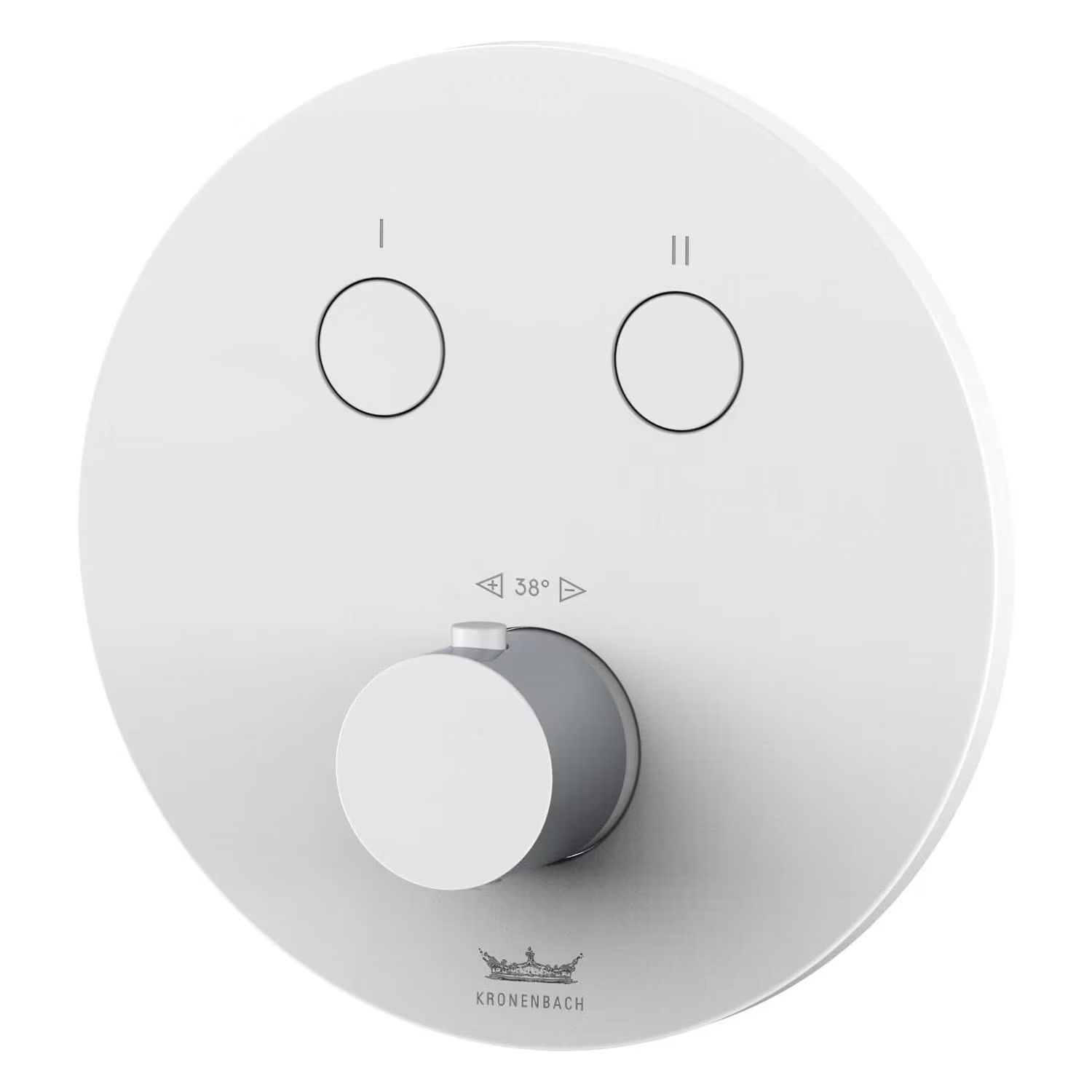 Kronenbach Smart Push grifo de bañera y ducha empotrado con termostato blanco 19044002WM
