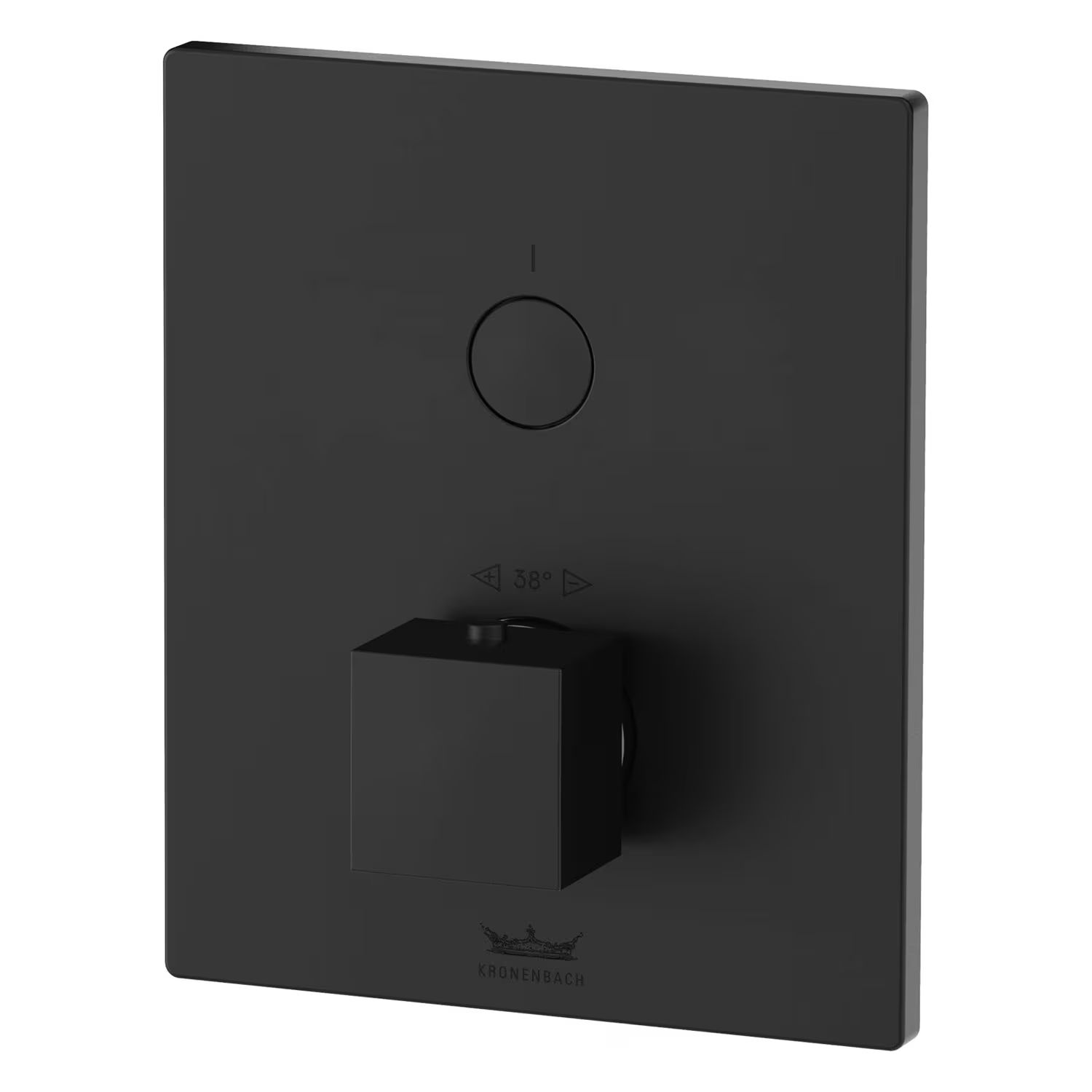 Kronenbach Smart Push grifo para ducha empotrado con termostato negro 19046001SM