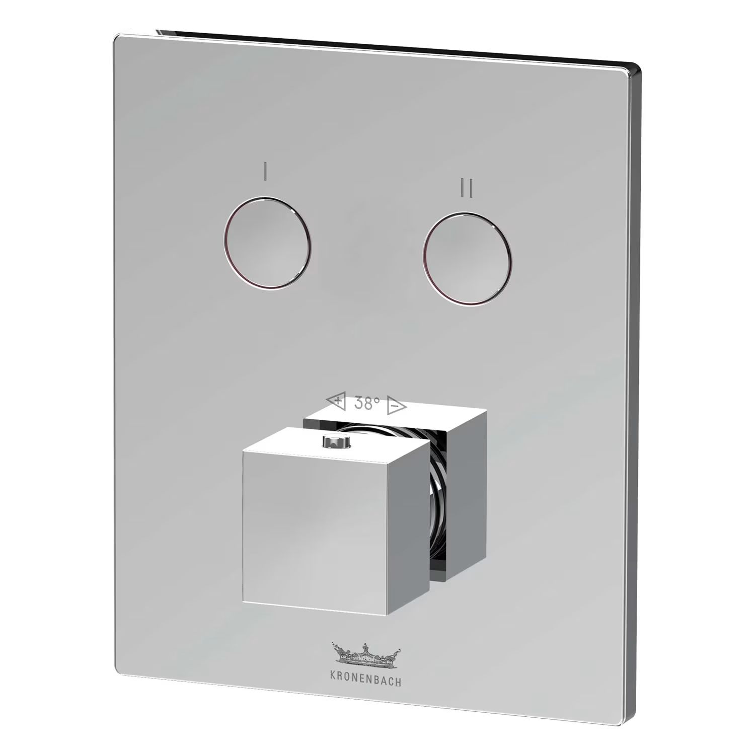 Kronenbach Smart Push grifo de bañera y ducha empotrado con termostato cromo 19046002CR