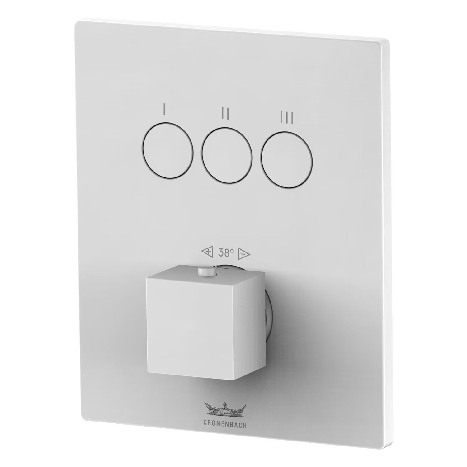 Kronenbach Smart Push grifo de bañera y ducha empotrado con termostato blanco 19046003WM