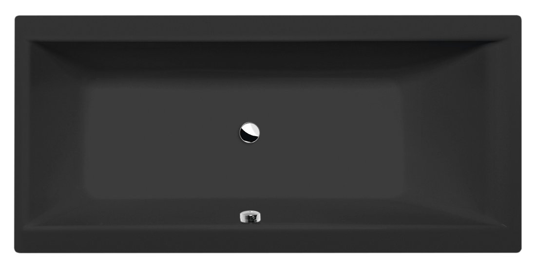 Polysan Cleo bañera rectangular 160x75 cm negro 93611.21
