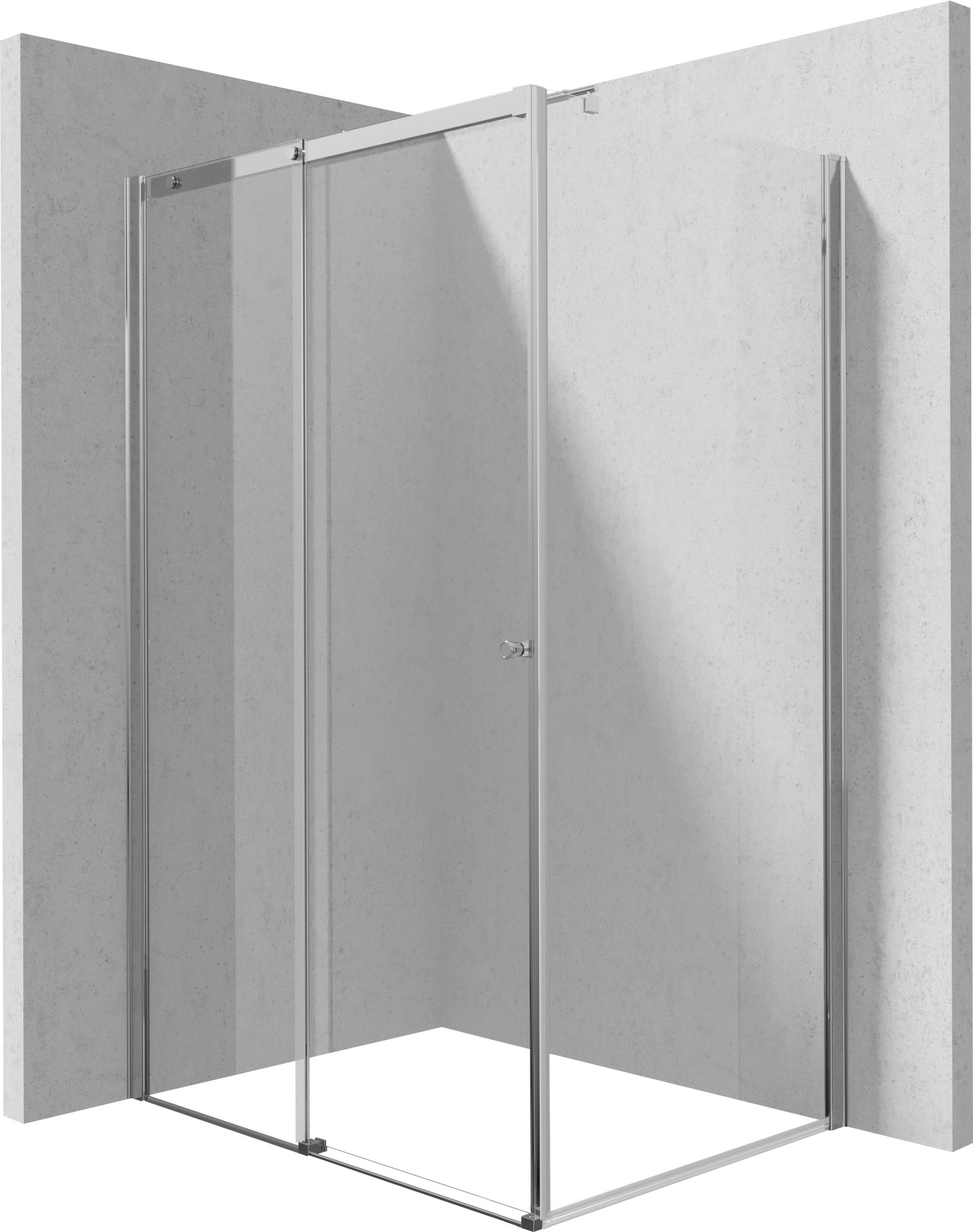 Deante Kerria Plus cabina de ducha 120x80 cm cuadrada cromo brillo/vidrio transparente KKN0P12S08