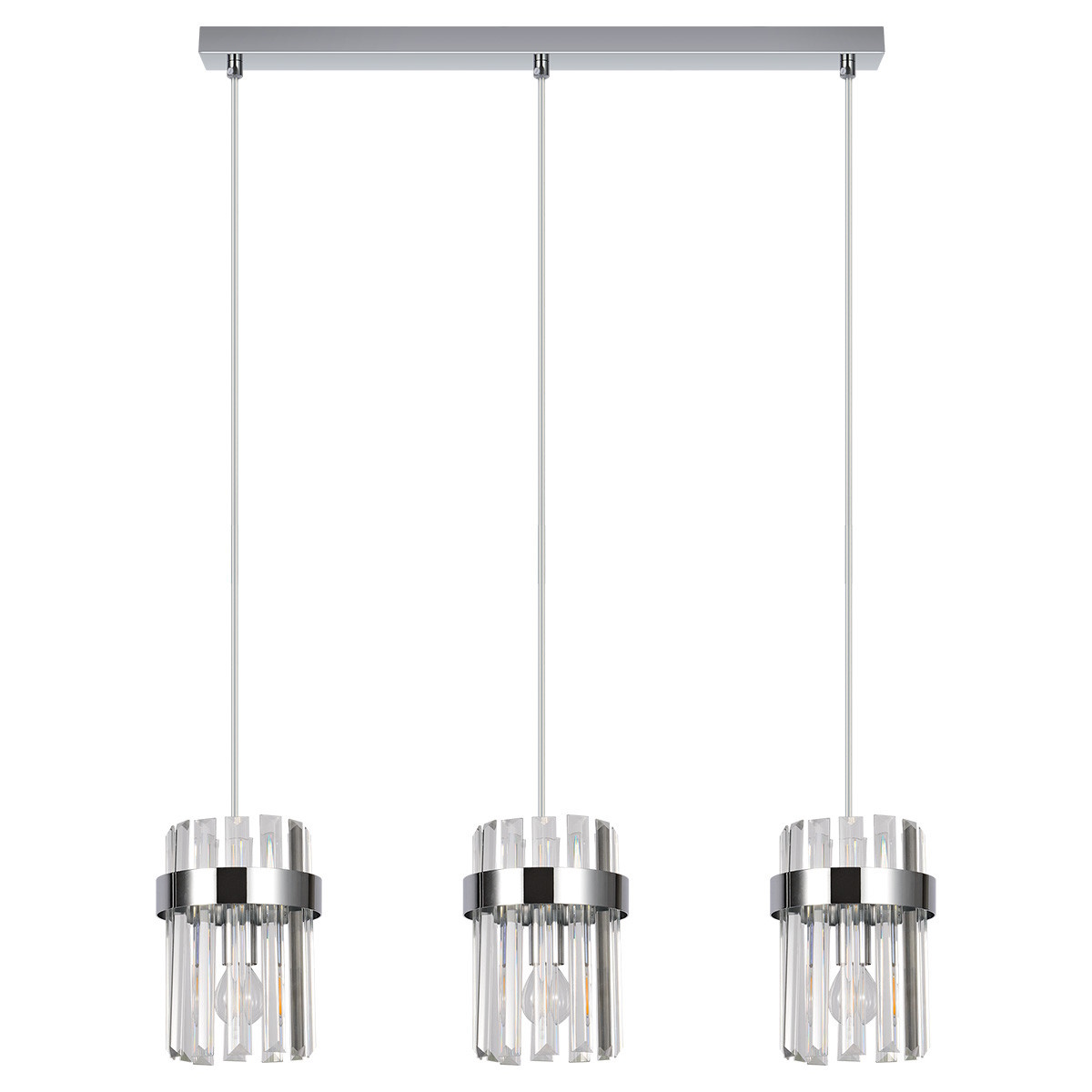 Light Prestige Vetro lámpara colgante 3x10 W cromo LP-2910/3L CH