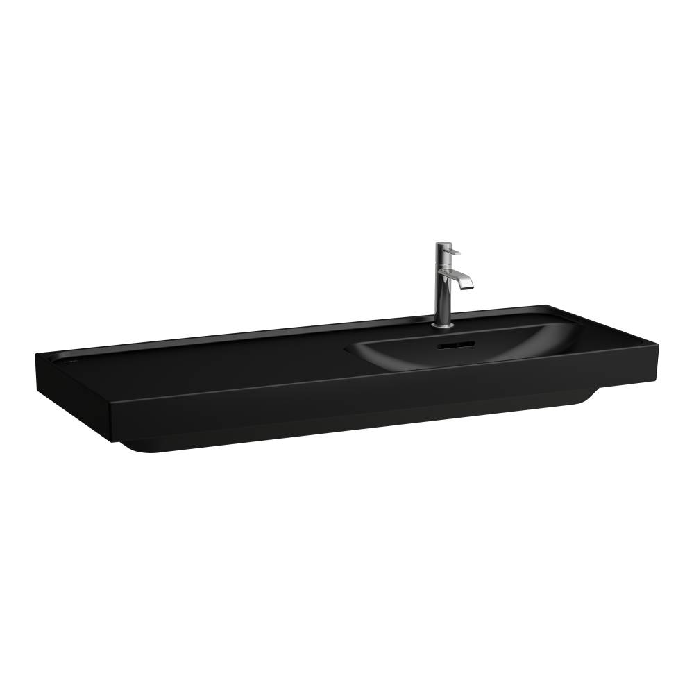 Laufen Meda lavabo 120x46 cm rectangular para mueble negro mate H8171197161041