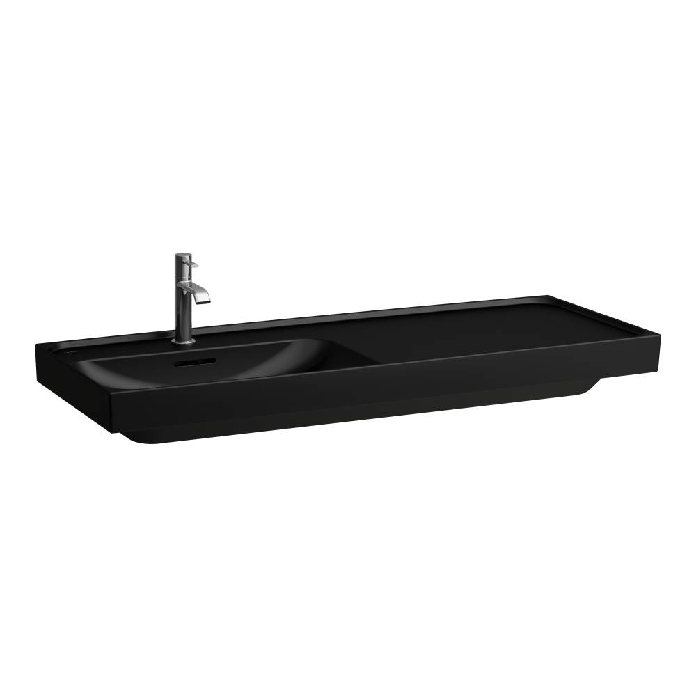 Laufen Meda lavabo 120x46 cm rectangular para mueble negro mate H8171107161041