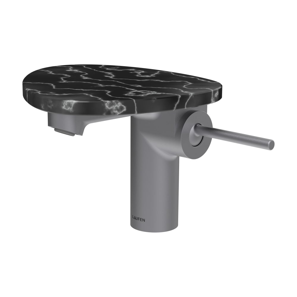 Laufen Ada grifo para lavabo de pie negro-acero HF506702506060
