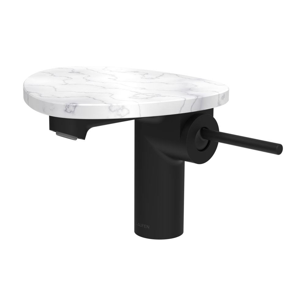 Laufen Ada grifo para lavabo de pie blanco-negro HF506702515060