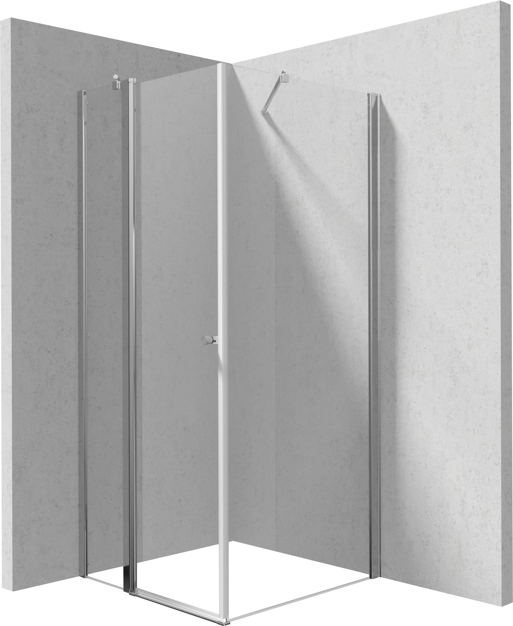Deante Kerria Plus cabina de ducha 90x90 cm cuadrada cromo brillo/vidrio transparente KKN0U09S09