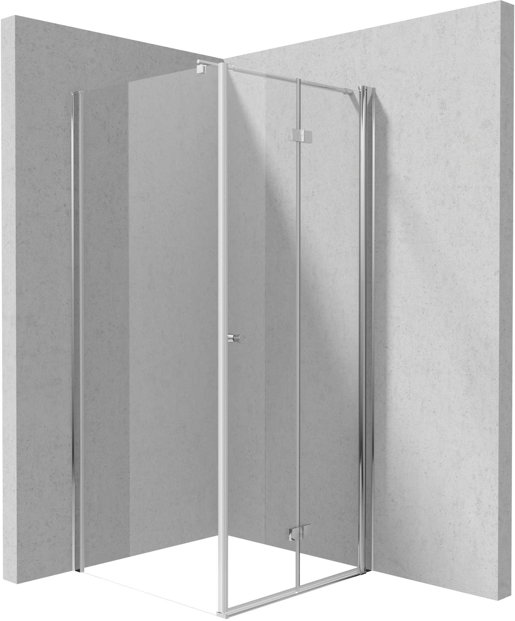 Deante Kerria Plus cabina de ducha 80x80 cm cuadrada cromo brillo/vidrio transparente KKN0X08S08