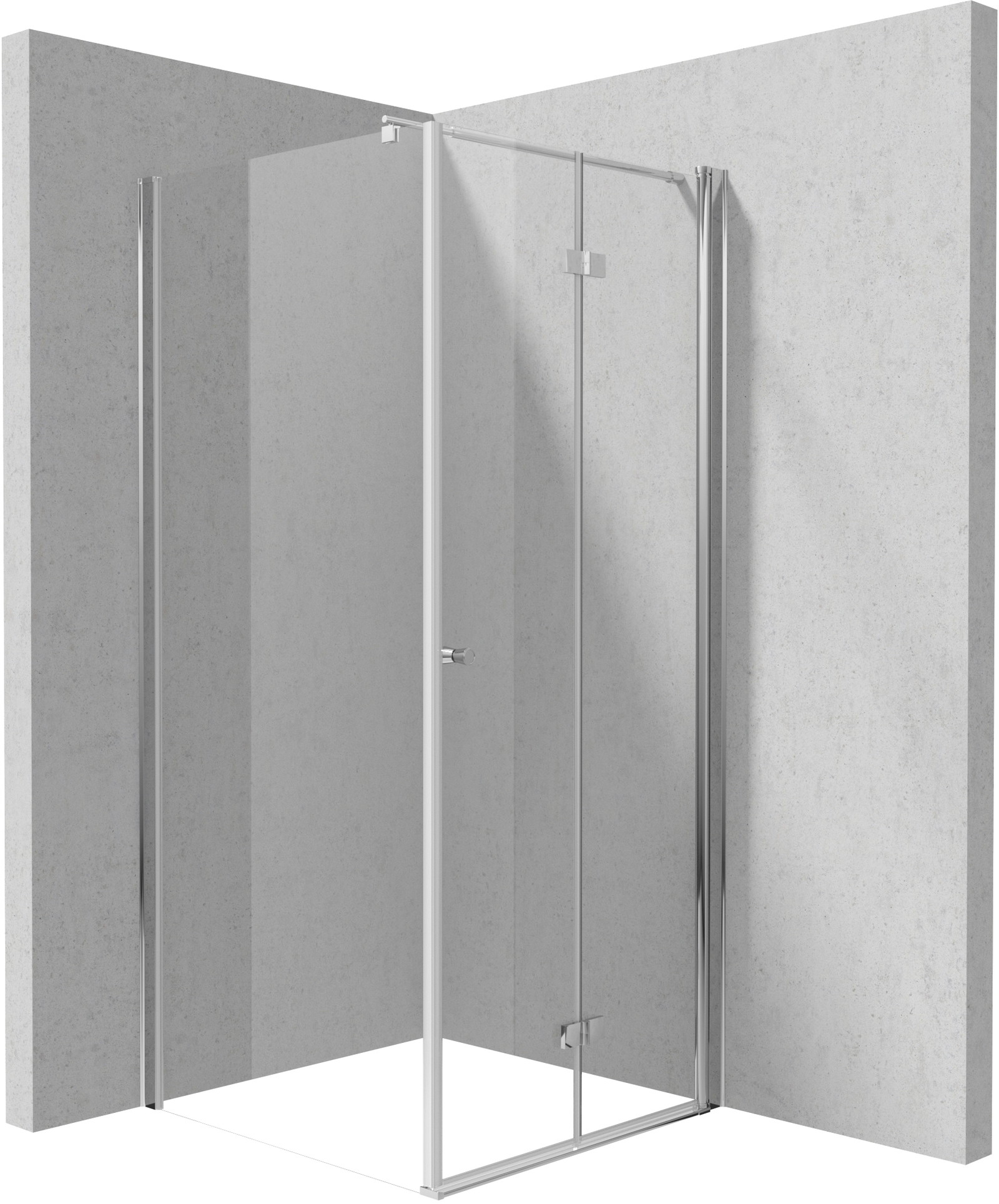 Deante Kerria Plus cabina de ducha 90x90 cm cuadrada cromo brillo/vidrio transparente KKN0X09S09