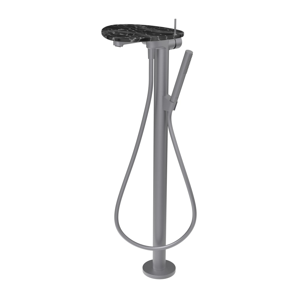 Laufen Ada grifo de bañera y ducha en suelo negro HF506781506060