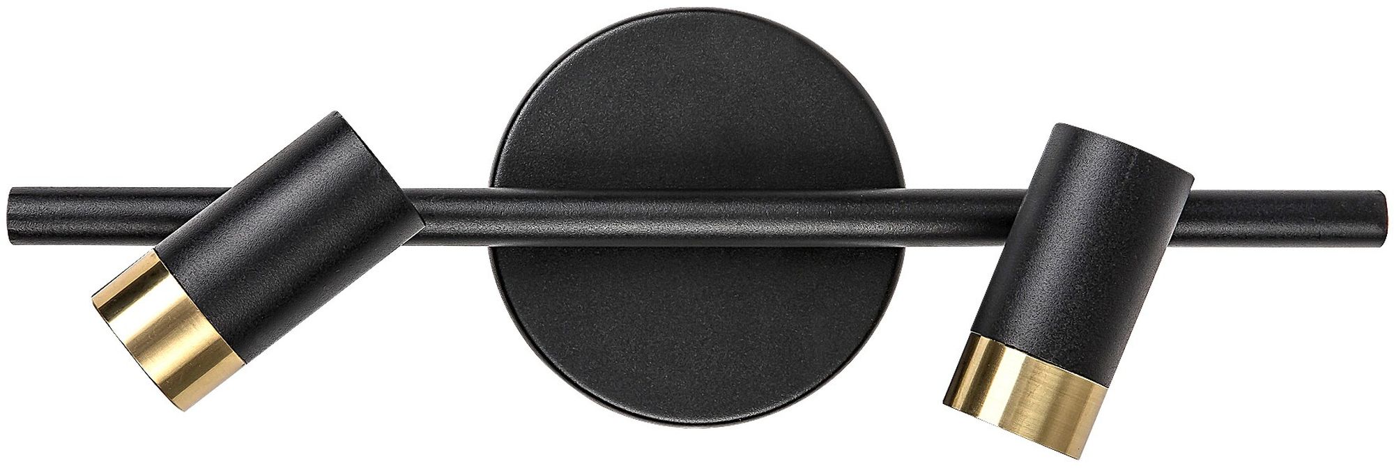 Rabalux Kadir lámpara de pared 2x6 W negro-transparente-oro 75041
